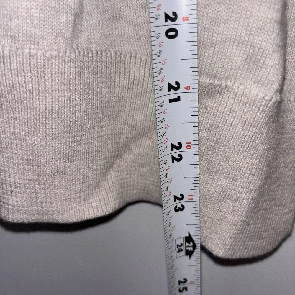 Vineyard Vines Women's XL Striped Crewneck Sweater Beige White Cotton Blend - Picture 5 of 8